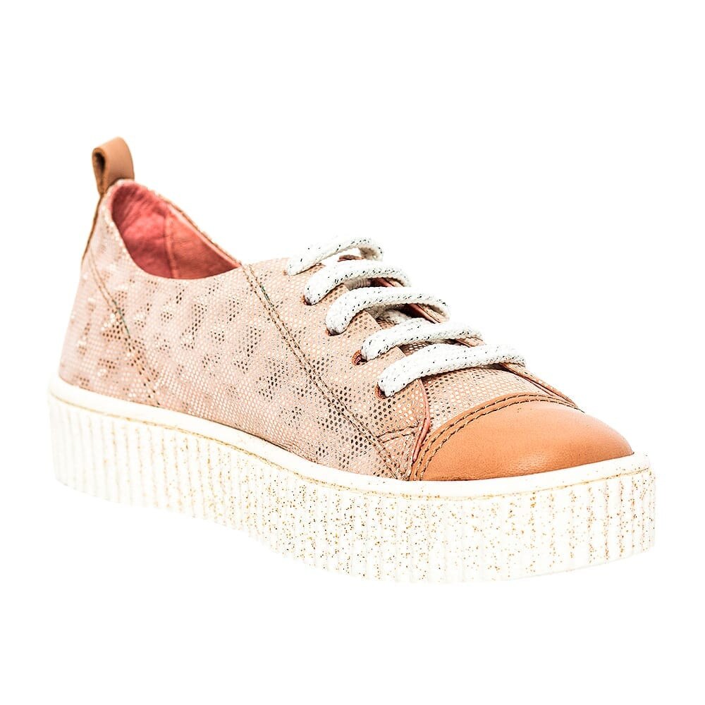 Tenisi din piele pentru copii, Asia, PJ Shoes, Roz print