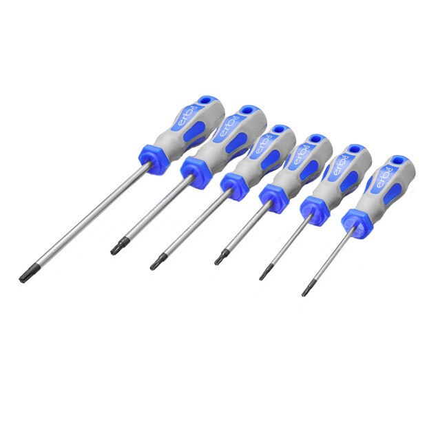 Set surubelnite cu gaura in varf, Crom Vanadium, 6 buc Erba