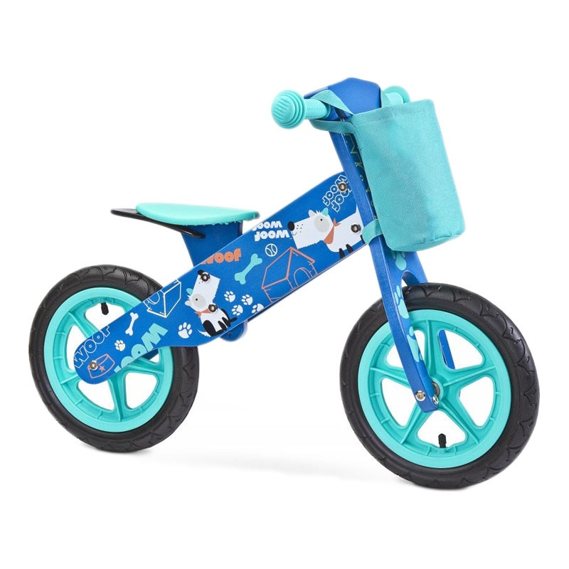 Bicicleta pentru Echilibru Toyz ZAP, de Lemn, Fara Pedale, Albastru