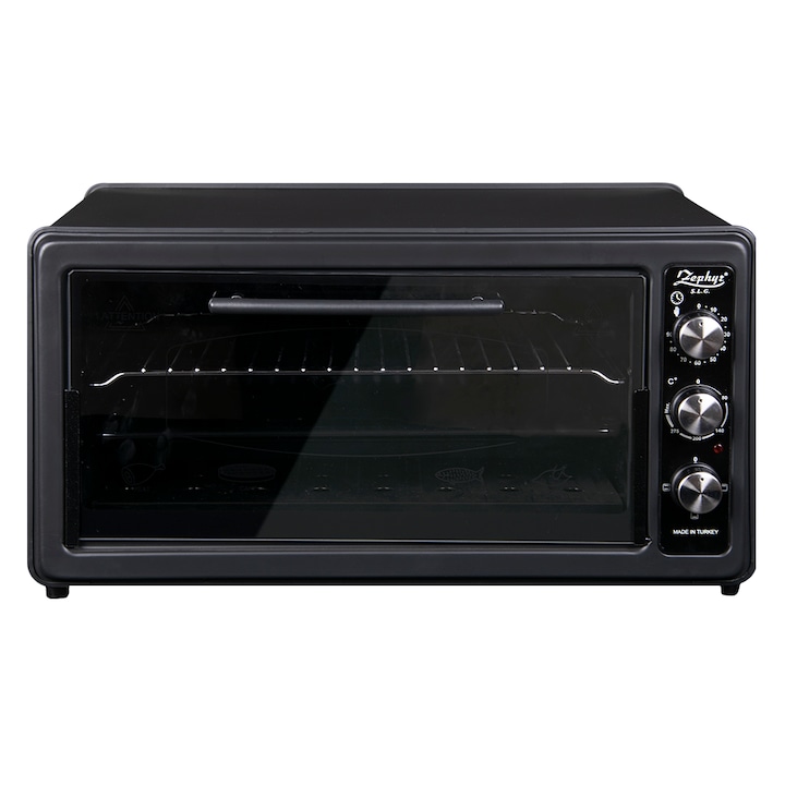 Cuptor de gatit ZEPHYR ZP 1441 T40, 1400W, 40litri, Termoregulator, Timer, Tava 34 cm, Negru