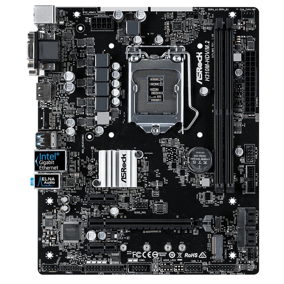 Placa de baza ASRock H310CM-HDV/M.2, Socket 1151