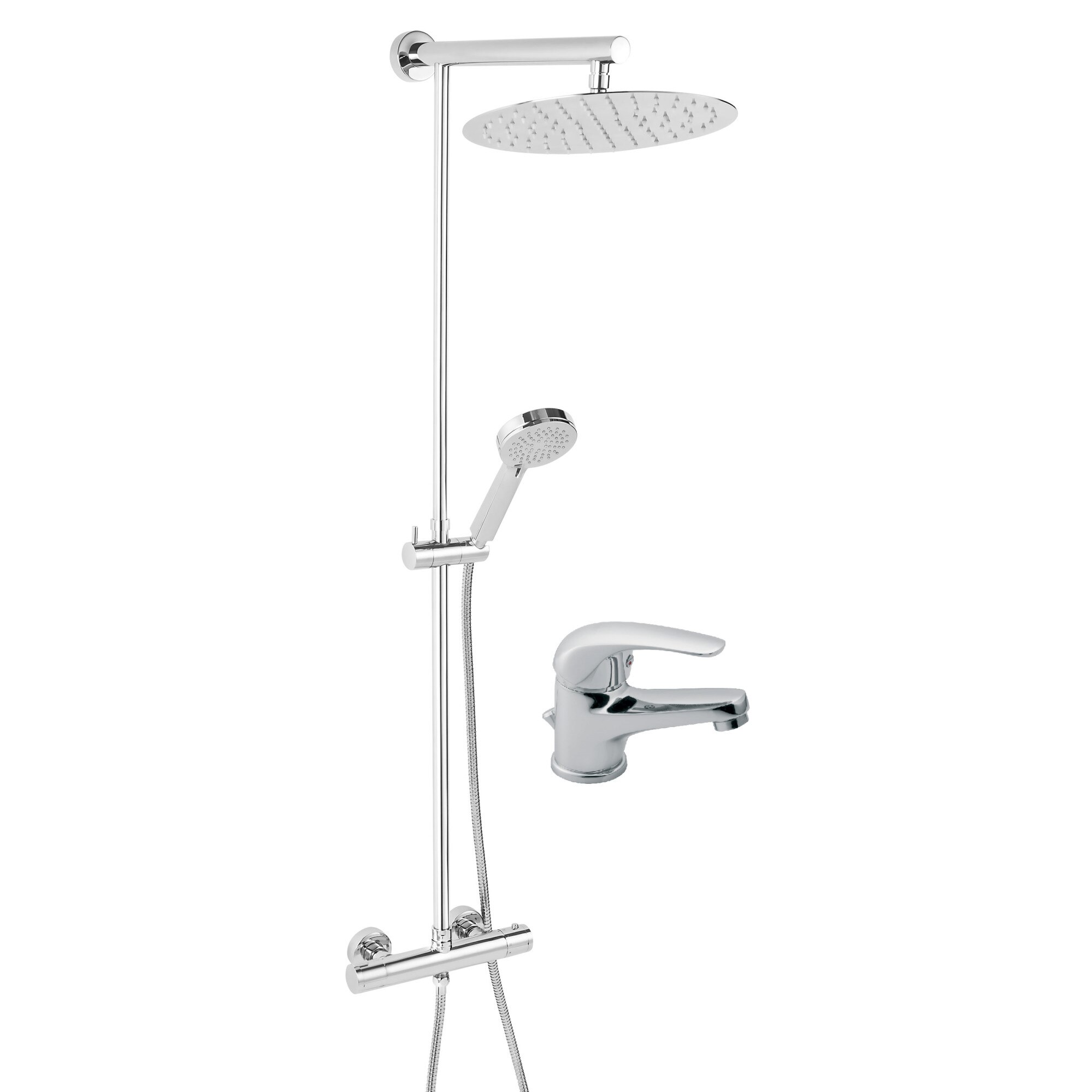 Set de dus FERRO Trevi cu termostat + baterie FERRO Vasto