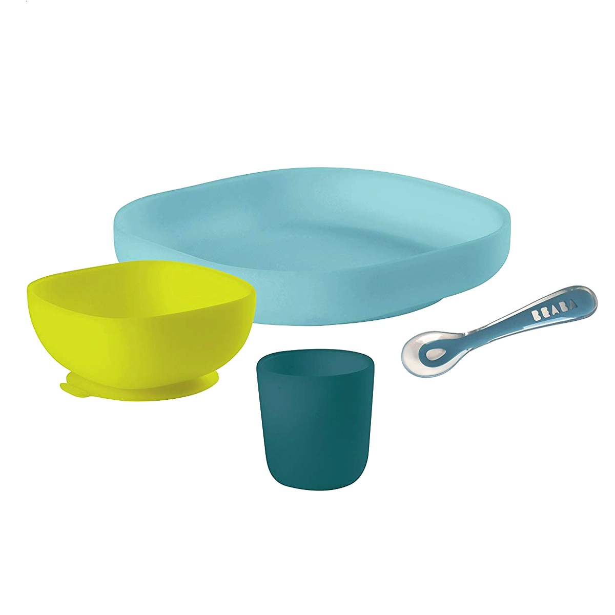Set hranire Beaba, 4 piese, Bleu