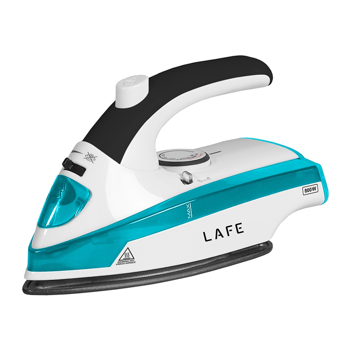 Fier de calcat portabil Lafe, 800W, functie de abur, talpa teflonata, maner pliabil