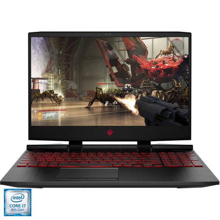 Laptop Gaming OMEN by HP 15-dc1016nq cu procesor Intel® Core™ i7-8750H pana la 4.10 GHz, Coffee Lake, 15.6", Full HD, IPS, 8GB, 1TB, NVIDIA GeForce RTX 2060 6GB, Free DOS, Shadow Black
