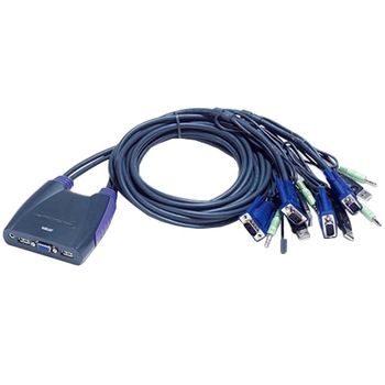 Switch KVM ATEN CS64US, 4 porturi, USB, Speaker Support, 0.9m/1.2m Switch KVM ATEN CS64US, 4 porturi, USB, Speaker Support, 0.9m/1.2m