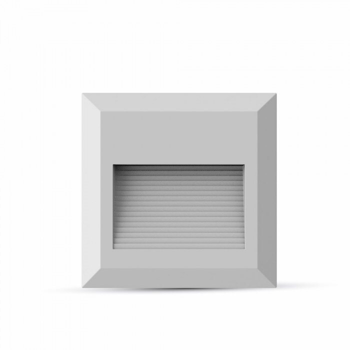 Spot LED V-Tac 2W de treapta alb patrat alb cald