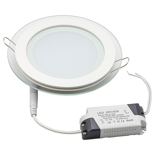 Spot Led sticla rotund 18W mat 6000K alb rece