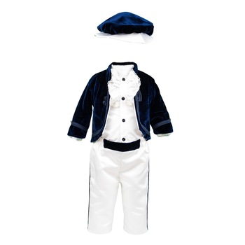 Costum botez model Baronul Bleumarin, varsta 6 luni Costum botez model Baronul Bleumarin, varsta 6 luni
