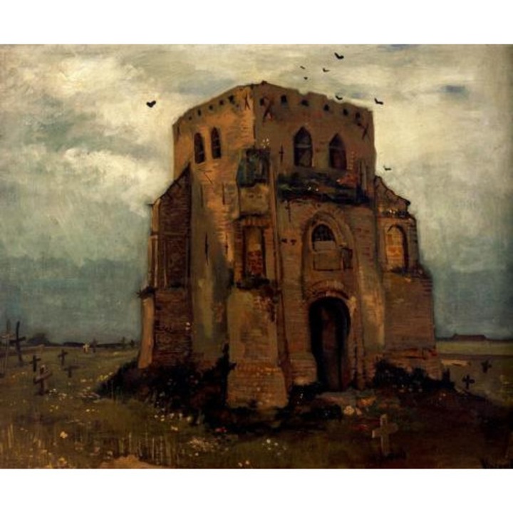 Tablou forex, Le Vieux clocher de Nuenen, color, 40 x 40 cm