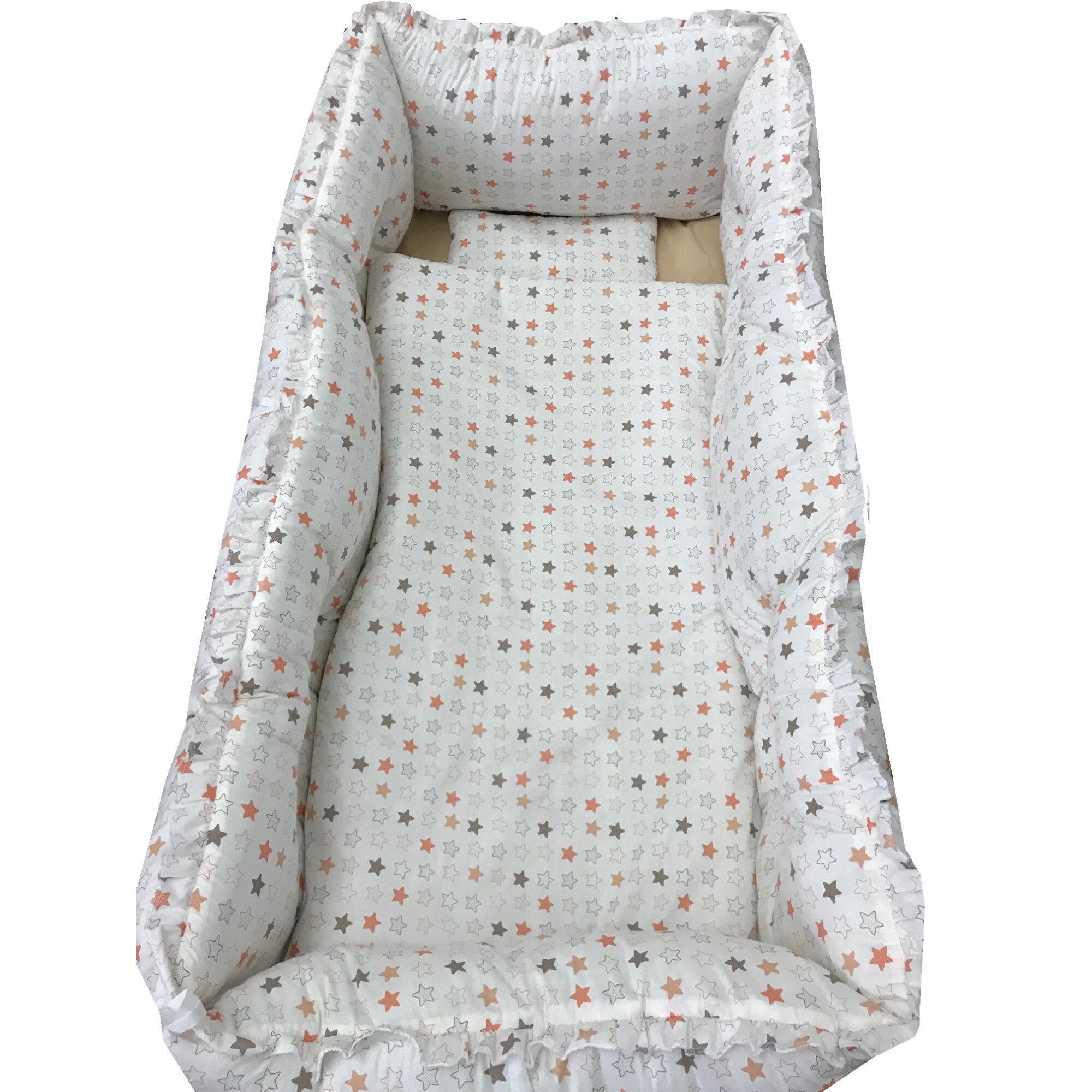 Set aparatori protectii laterale Super groase, pat 120x60 cm Deseda Stelute colorate
