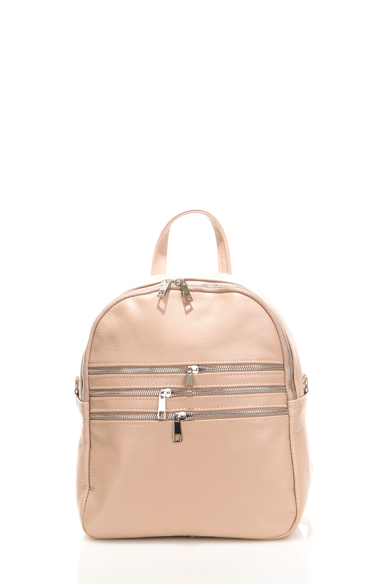 Rucsac din piele, APRIL, EMILIO MASI, roz, 27x22x6