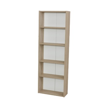 Biblioteca Omega Alpino, 1700 mm x 580 mm x 233 mm, Alb/Stejar Biblioteca Omega Alpino, 1700 mm x 580 mm x 233 mm, Alb/Stejar