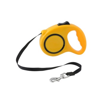Lesa Retractabila 5m, Pentru Caini Cu Greutatea De Pana La 15KG, Design Modern, Galbena Lesa Retractabila 5m, Pentru Caini Cu Greutatea De Pana La 15KG, Design Modern, Galbena