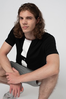 Puma, Tricou cu imprimeu logo XTG, Negru/Alb Puma, Tricou cu imprimeu logo XTG, Negru/Alb