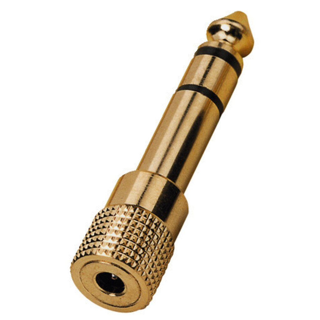 Adaptor Jack 6.3T-3.5M HA-37G Gold Monacor