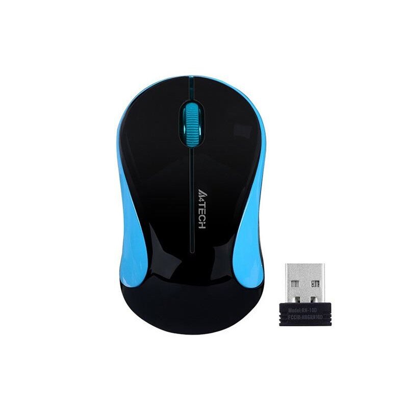 Mouse A4TECH V-TRACK G3-270N-1 negru + albastru WRLS