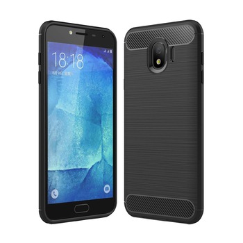 Husa Samsung Galaxy J4 2018, Slim Armor Carbon, carcasa spate Antisoc, Negru Husa Samsung Galaxy J4 2018, Slim Armor Carbon, carcasa spate Antisoc, Negru