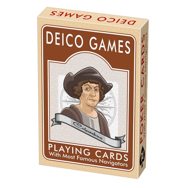 Карти за игра на покер D-Toys, Илюстрации на известни моряци, картон, 55 карти