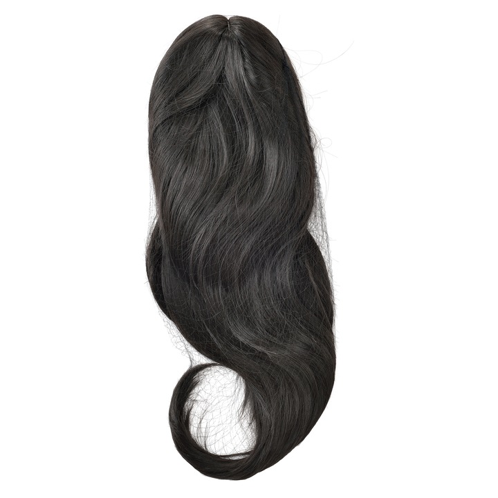 Peruca efect natural HTPR-6673, in.tec, 61 cm, fire sintetice kanekalon, negru