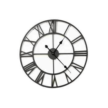 Ceas de perete Handloteka, Stil vintage, Metal, 50 cm, Negru Ceas de perete Handloteka, Stil vintage, Metal, 50 cm, Negru
