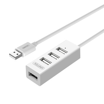 Hub USB Unitek Y-2146, pasiv, 4 x USB 2.0, Plug and play, Alb Hub USB Unitek Y-2146, pasiv, 4 x USB 2.0, Plug and play, Alb