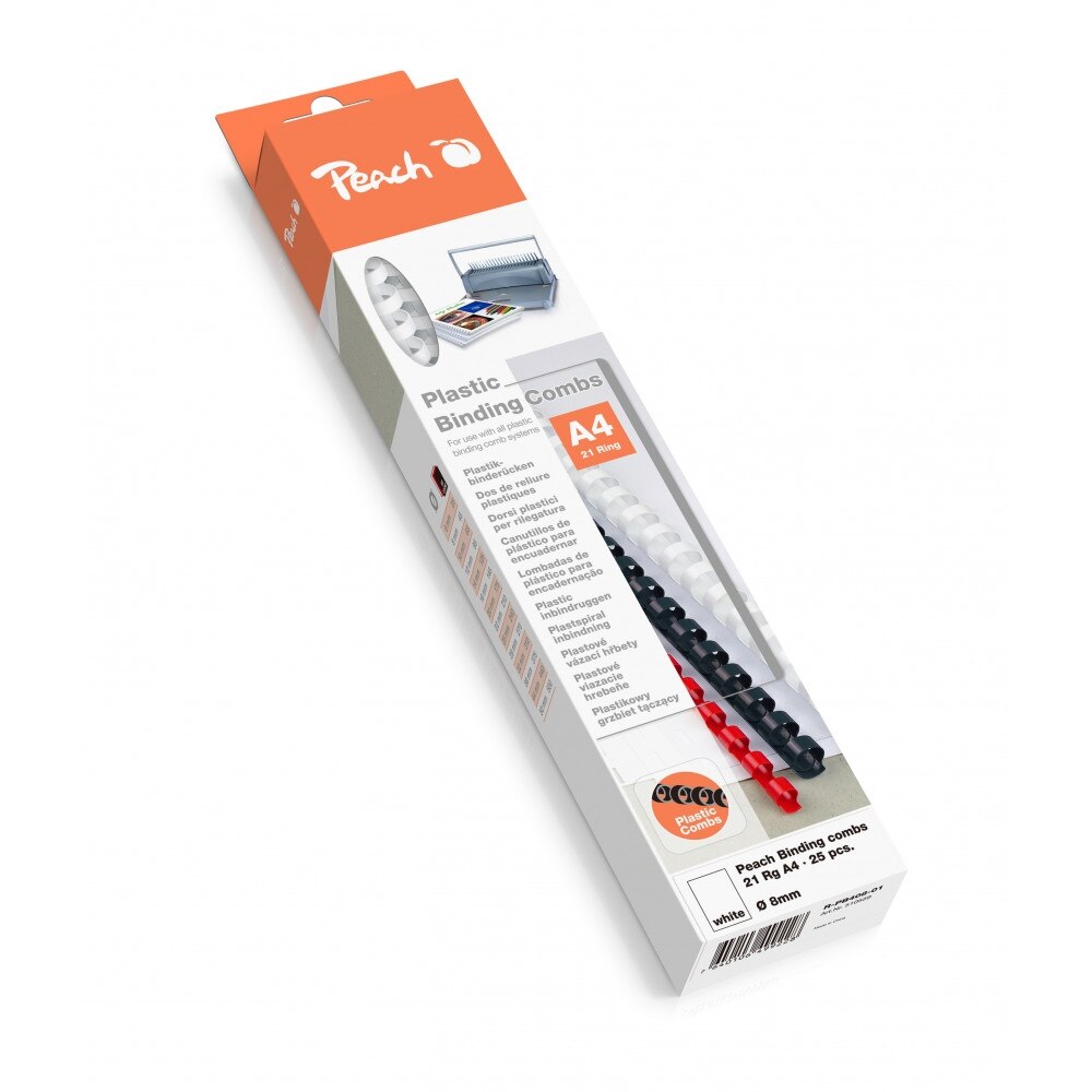 Spirale plastic 38mm negru 50/set Peach PB438-02 510151