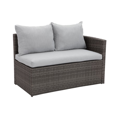 Set mobilier gradina/terasa Heinner Atena, masa, 2 canapele, 3 tabureti, maro/gri