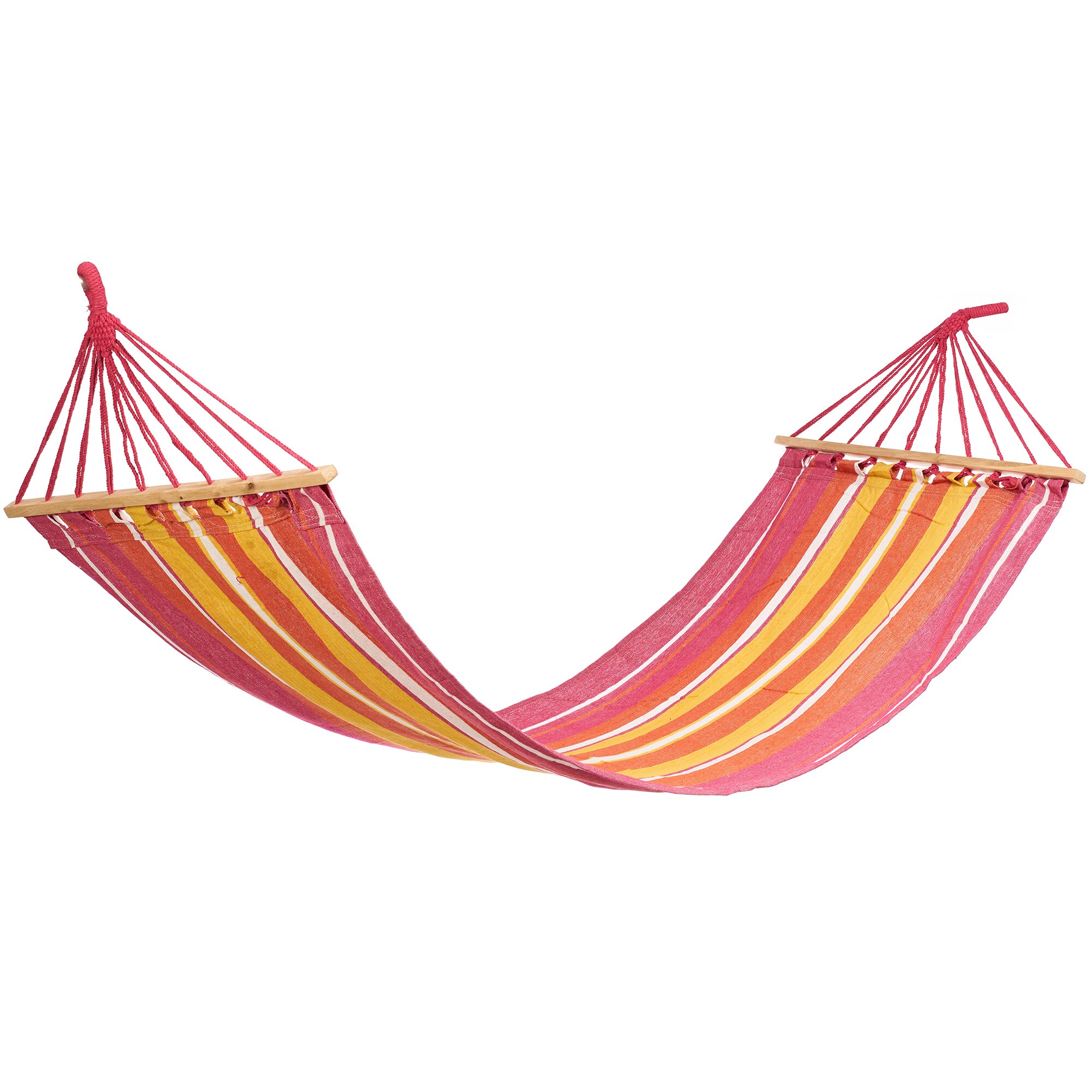 Hamac Heinner, bumbac+poliester, 200x80 cm, rosu/gallben