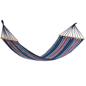 Hamac Heinner, bumbac+poliester, 200x80 cm, rosu/albastru Hamac Heinner, bumbac+poliester, 200x80 cm, rosu/albastru