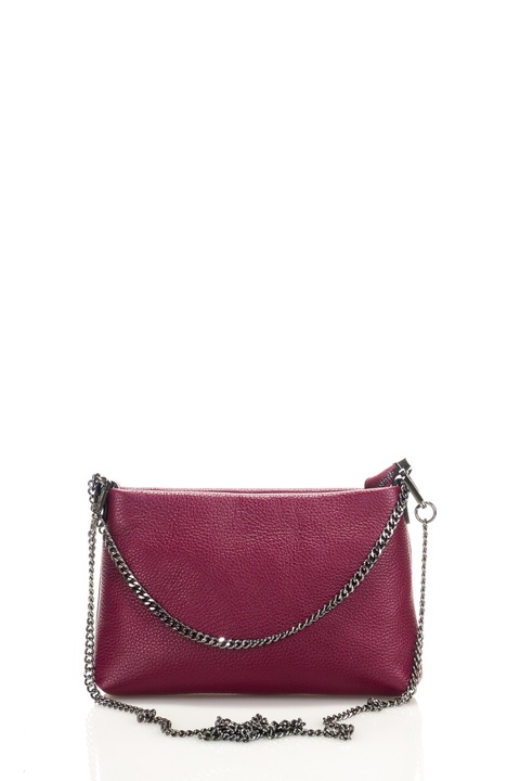 Geanta din piele, EMILIO MASI, 18x14x3, Visiniu, 18 x 14 x 3 cm