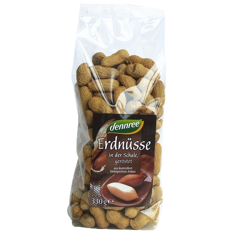 Arahide in coaja prajite ECO 330 g - Dennree