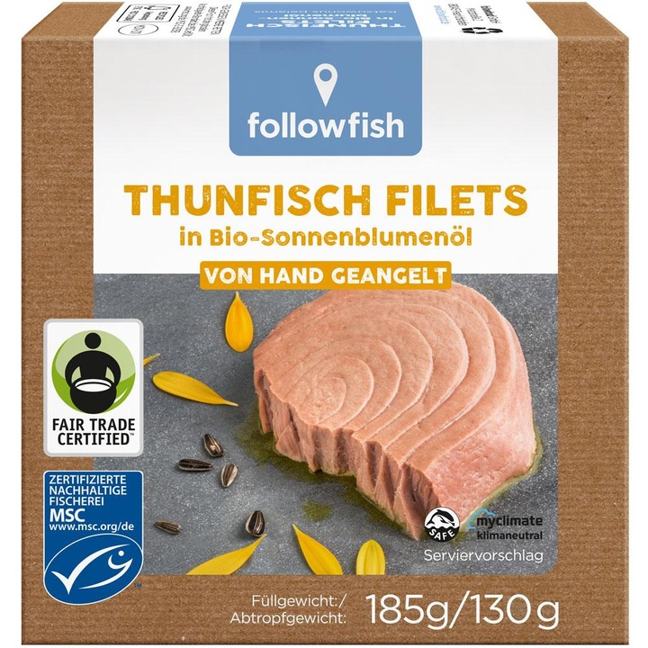 File de ton in ulei de floarea soarelui, 185g, OEM