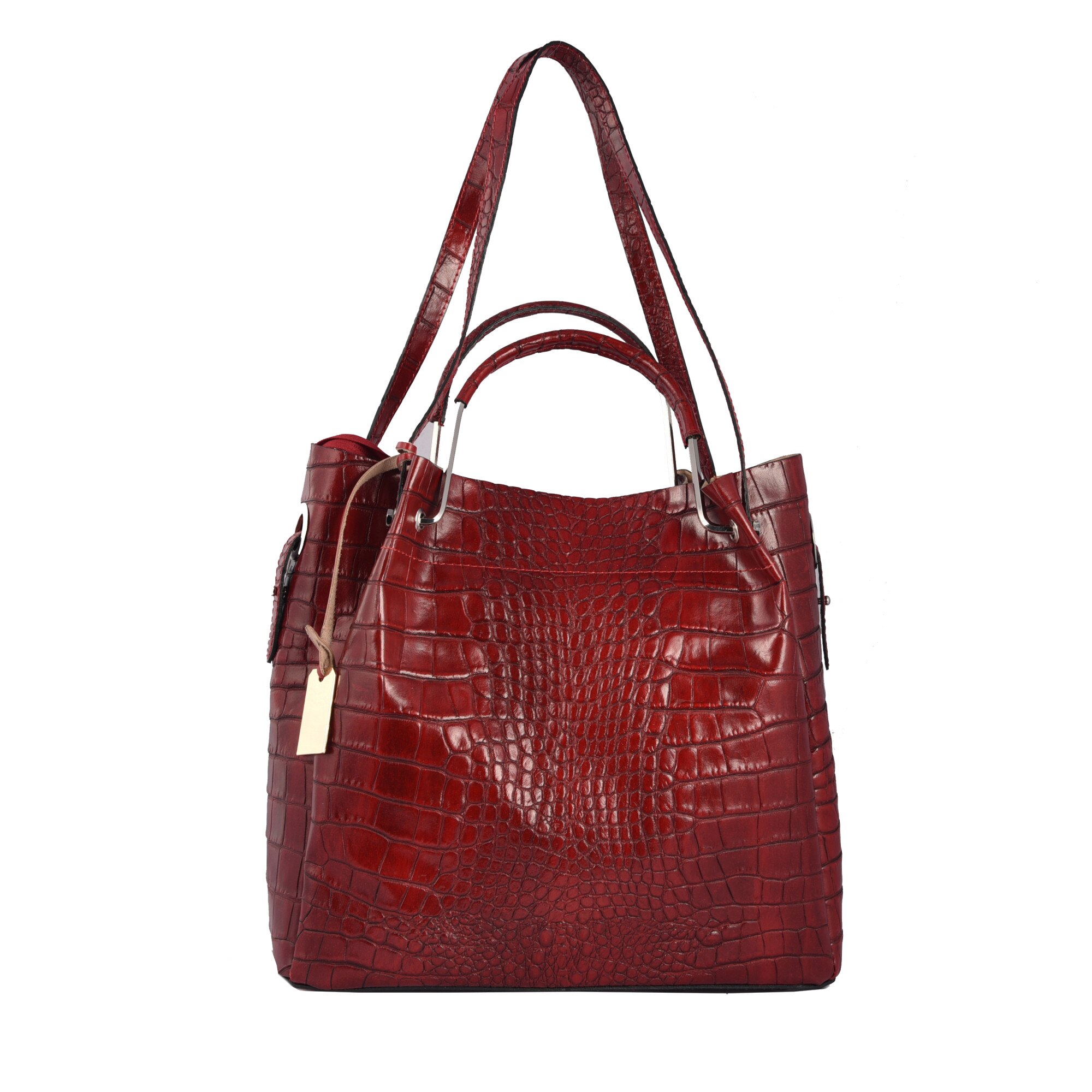 Geanta din piele, CAMELIA, EMILIO MASI, rosu, 29x30x14