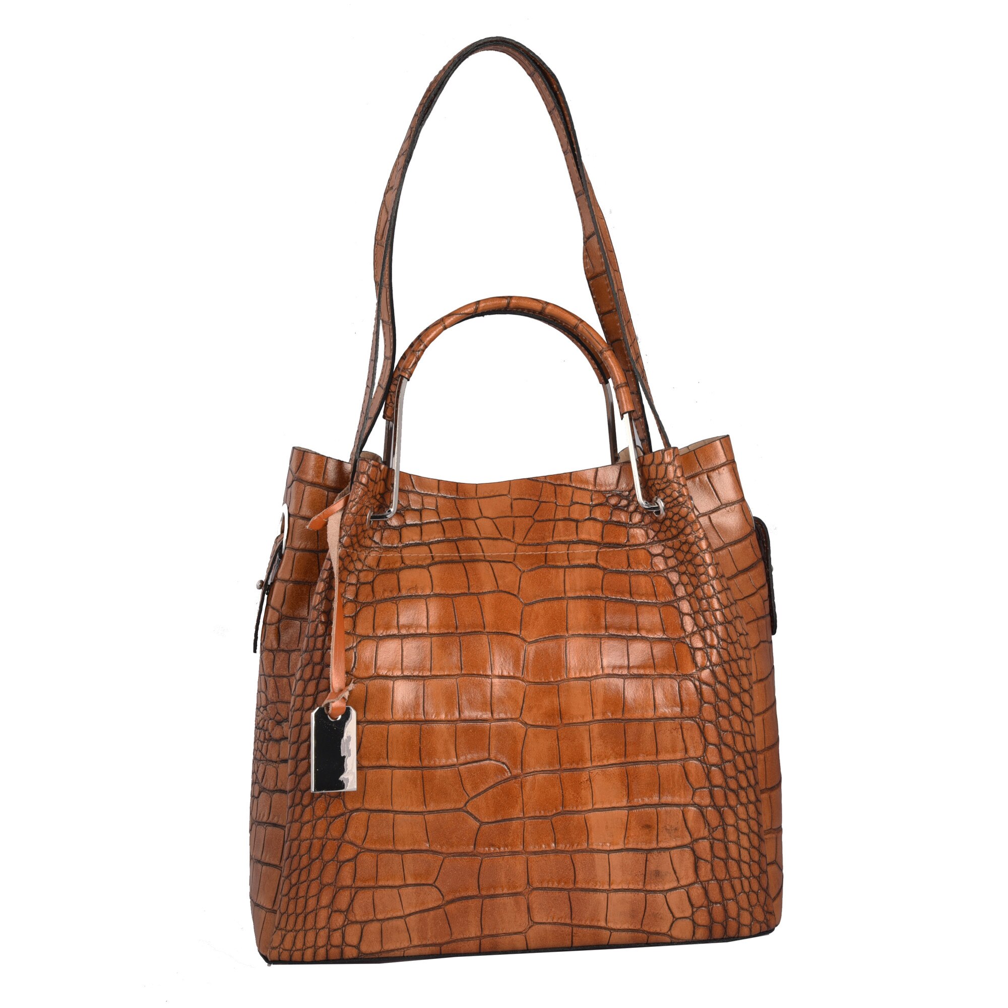 Geanta din piele, CAMELIA, EMILIO MASI, maro, 29x30x14