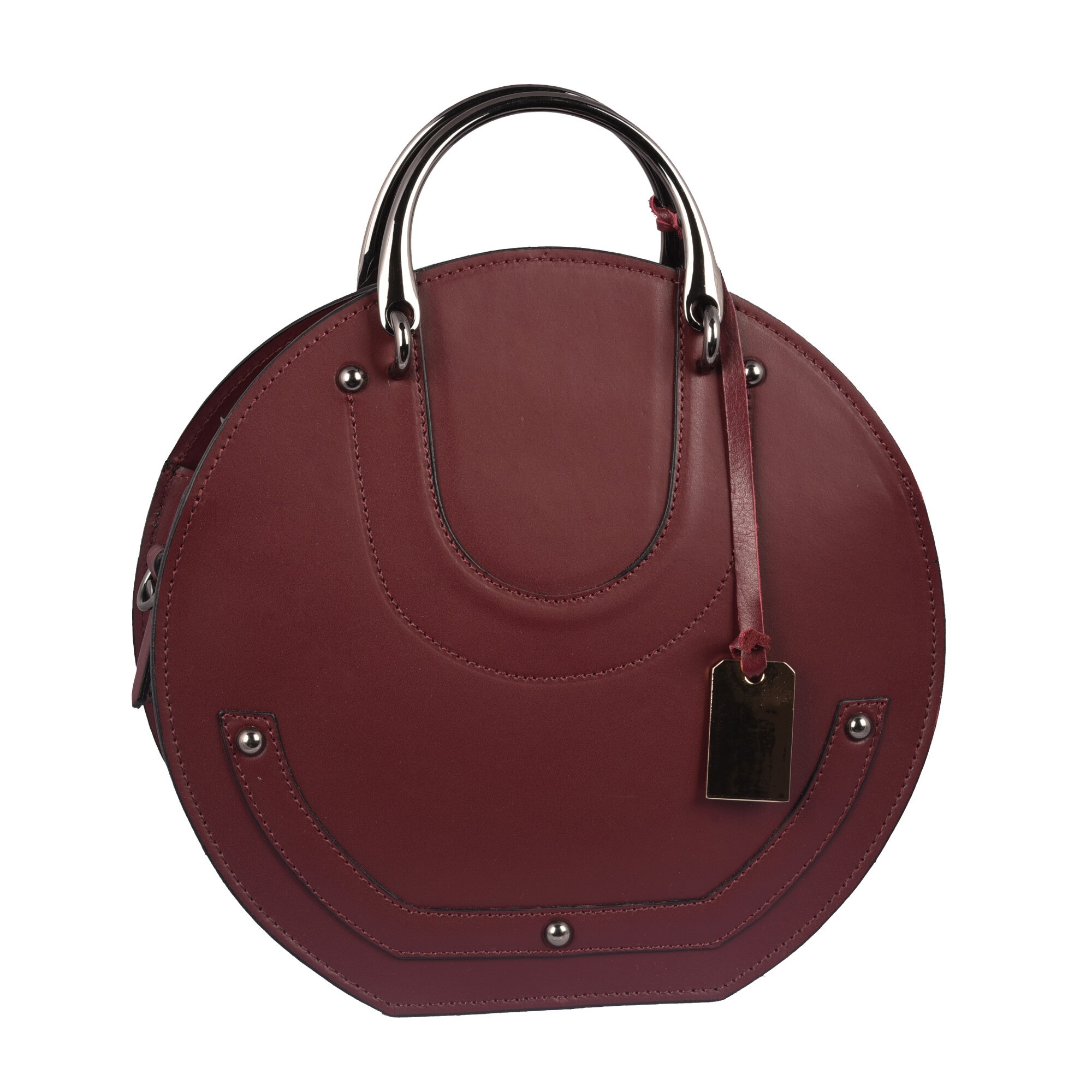 Geanta din piele, BOM BOM, EMILIO MASI, rosu bordeaux, 27x28x9