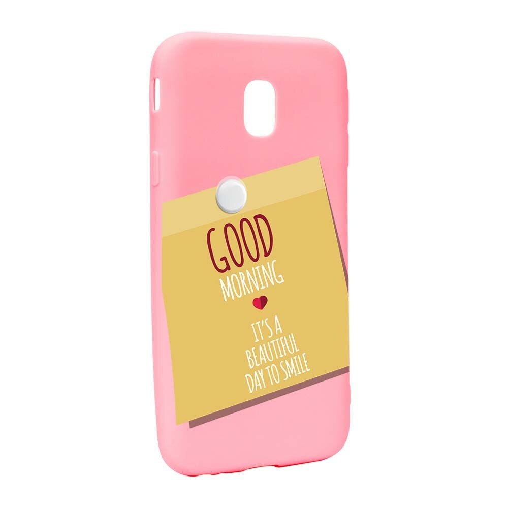 Husa Samsung Galaxy J3 2018, Silicon, Sticker Good Morning P48
