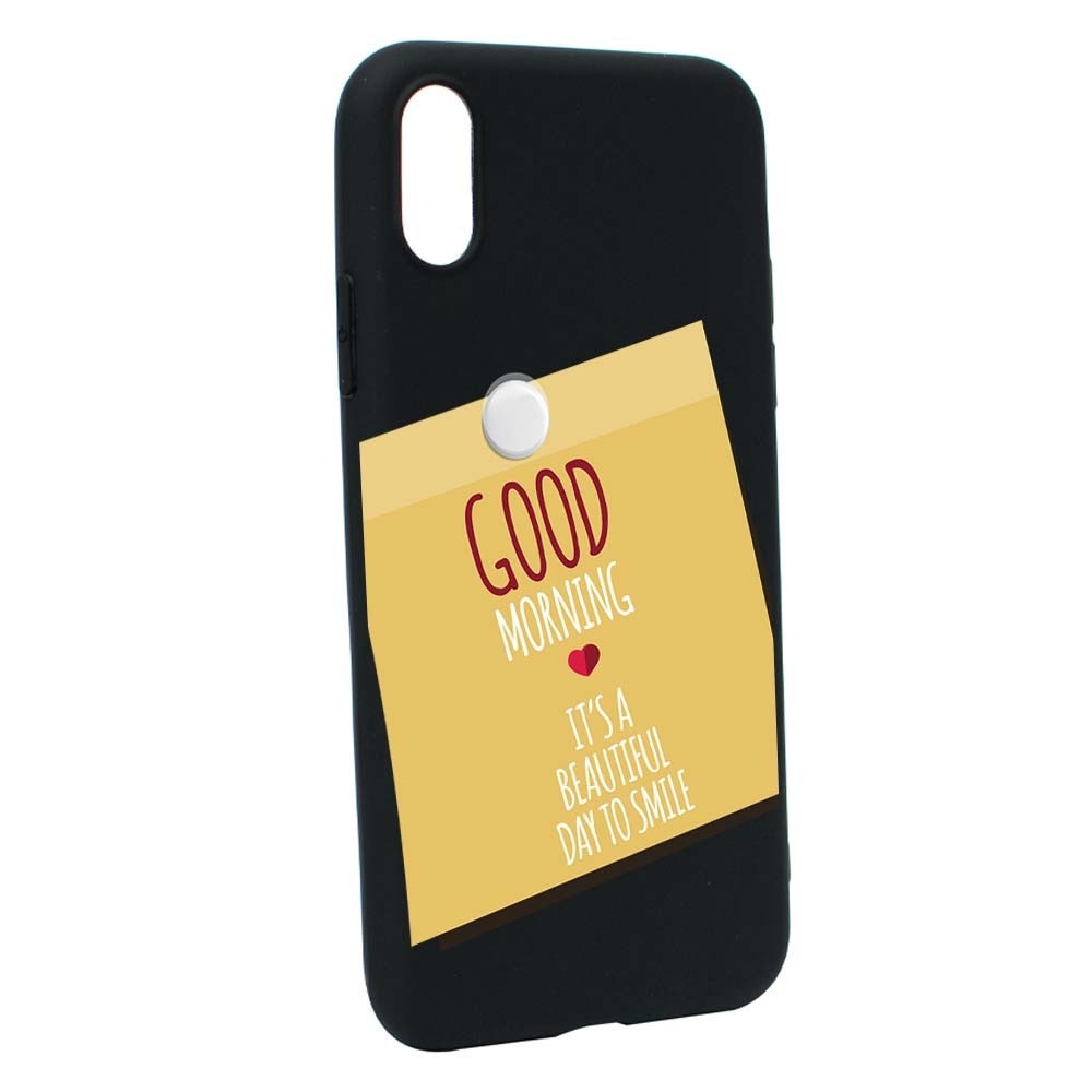 Husa Apple iPhone XS Max, Silicon, Sticker Good Morning B48