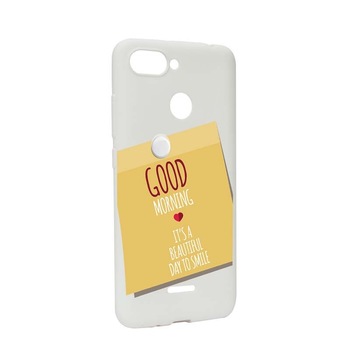 Husa Xiaomi Redmi 6, Silicon, Sticker Good Morning W48 Husa Xiaomi Redmi 6, Silicon, Sticker Good Morning W48