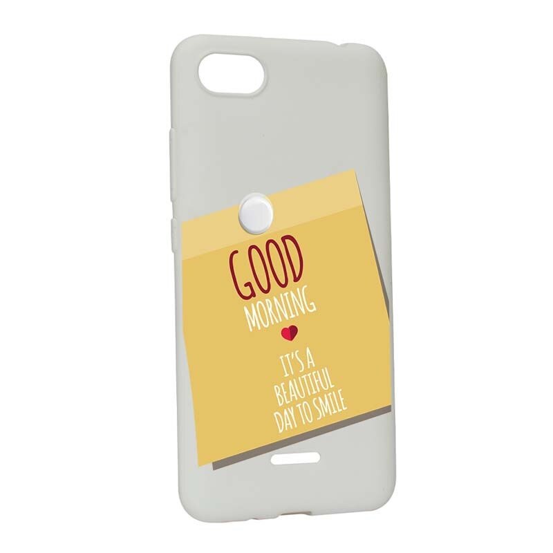 Husa Xiaomi Redmi 6A, Silicon, Sticker Good Morning W48