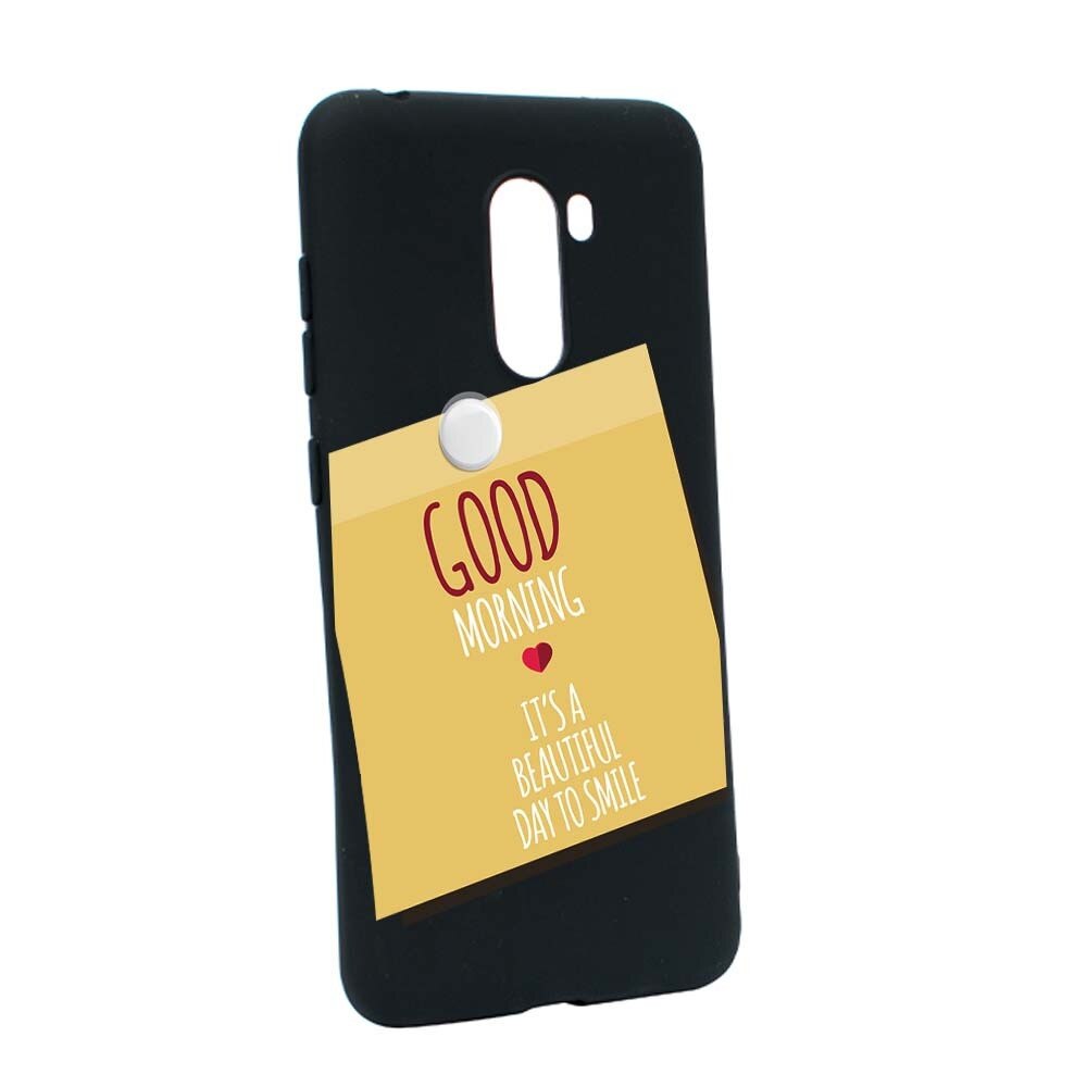Husa Xiaomi PocoPhone F1, Silicon, Sticker Good Morning B48