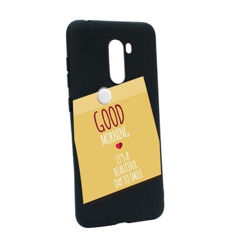 Husa Xiaomi PocoPhone F1, Silicon, Sticker Good Morning B48 Husa Xiaomi PocoPhone F1, Silicon, Sticker Good Morning B48