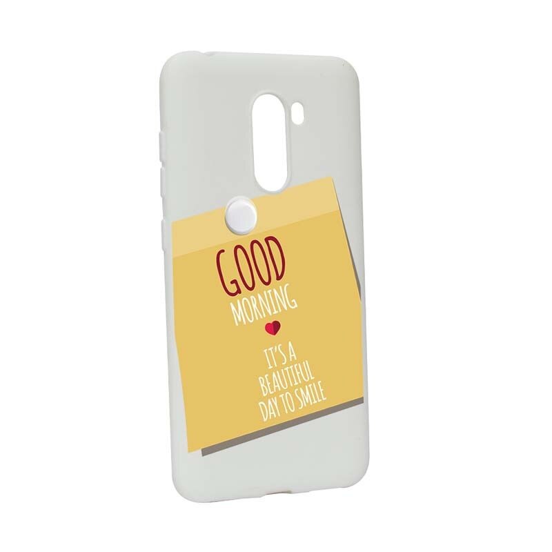 Husa Xiaomi PocoPhone F1, Silicon, Sticker Good Morning W48
