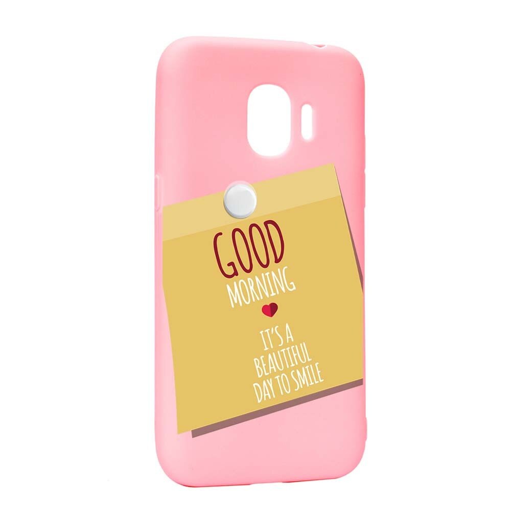 Husa Samsung Galaxy J2 Pro 2018 / J2 2018 / Grand Prime Pro, Silicon, Sticker Good Morning P48