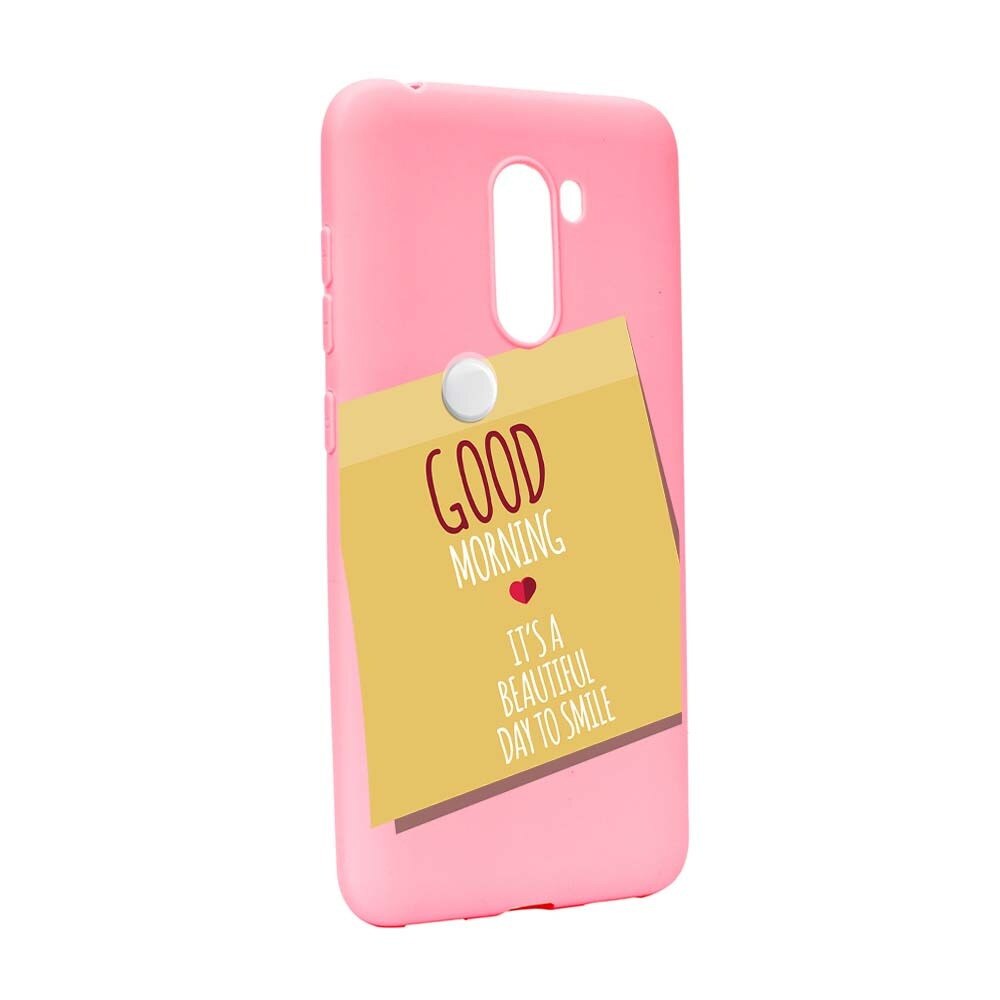 Husa Xiaomi PocoPhone F1, Silicon, Sticker Good Morning P48
