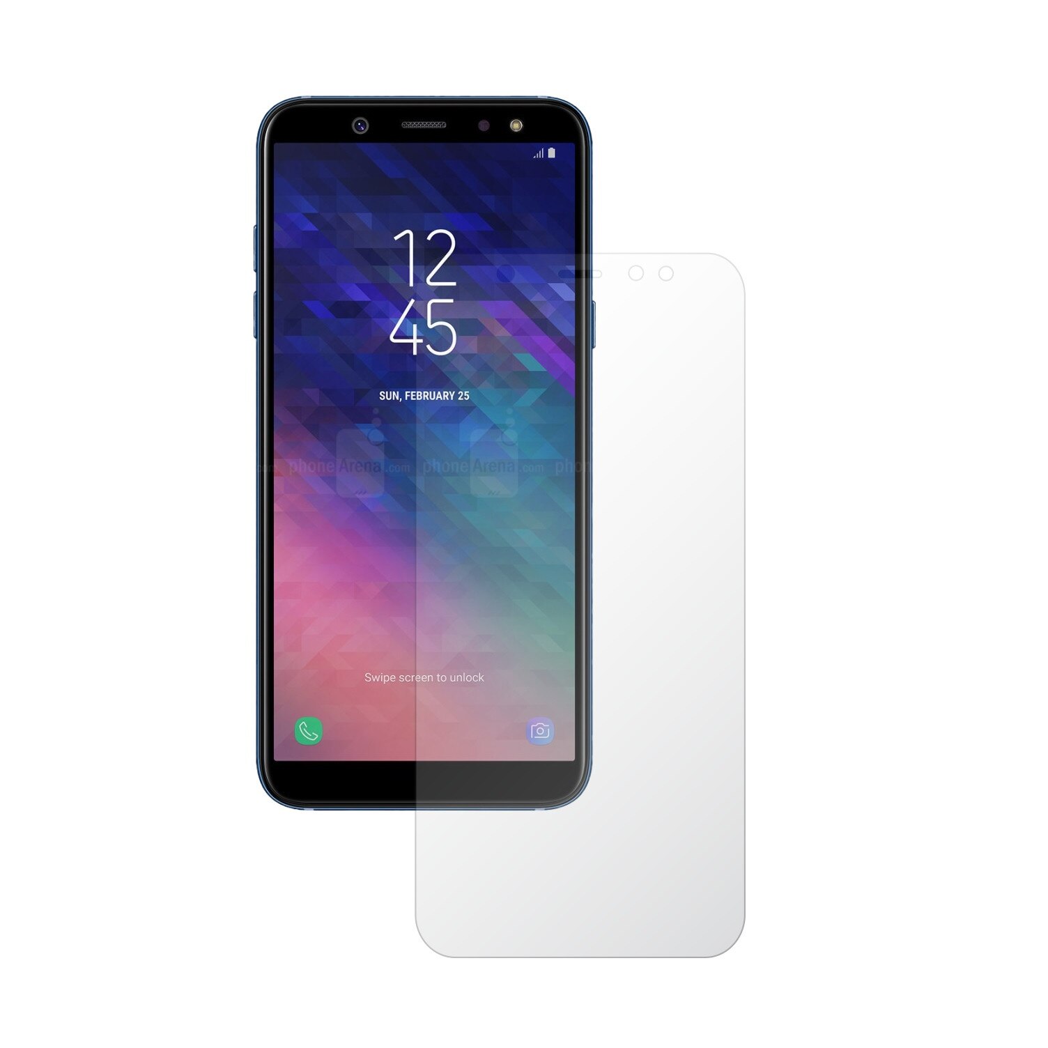 Set 2X Folie Protectie Ecran Invisible Skinz HD pentru Samsung Galaxy A6+ Plus (2018) - Folie Siliconica Ultra-Clear cu Acoperire Totala, Edge to Edge Full Display Cover, Adeziva si Foarte Flexibila