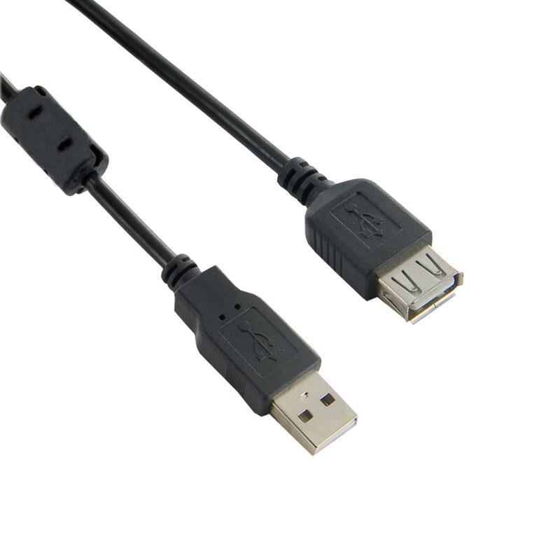 Cablu extensie USB 2.0 tip A-A M/F, 3m, HQ, ferrite