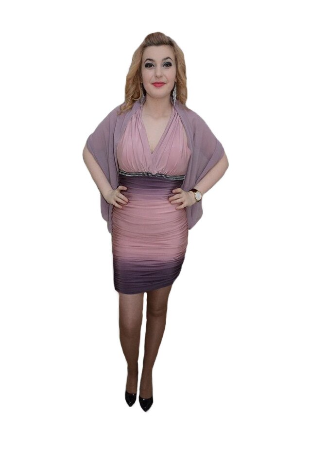 Rochie tinereasca cu spatele gol, D&J Exclusive, Plamaniu
