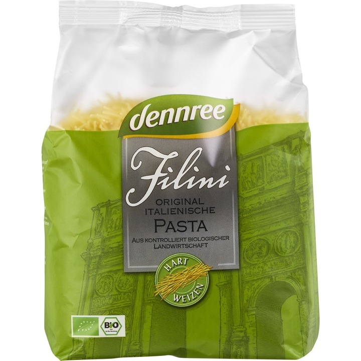 Fidea pentru supa filini din grau dur bio, 500g, Dennree