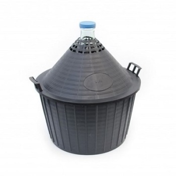 Damigeana sticla 54L cu cos de plastic si capac de protectie Damigeana sticla 54L cu cos de plastic si capac de protectie